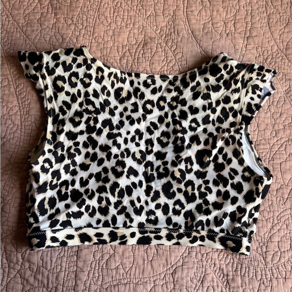 Leopard Print Women's swim top - Picture 3 of 3